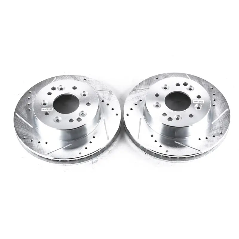 Powerstop 1969-1969 Chevrolet Camaro 1St Gen Power Stop Rear Evolution Drilled & Slotted Rotors Pair 1