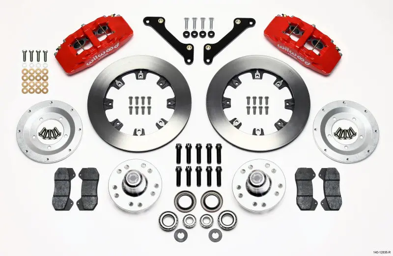Wilwood 1979-1981 Chevrolet Camaro 2Nd Gen Dynapro 6 Front Hub Kit 12.19In Drilled Red 1