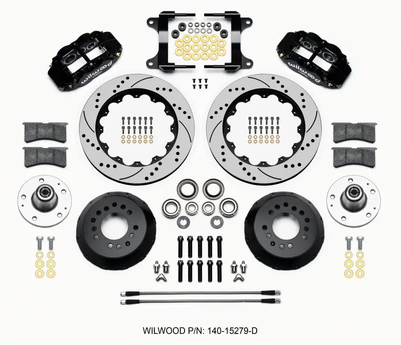 Wilwood 1982-1992 Chevrolet Camaro 3Rd Gen Narrow Superlite 6R Front Hub Kit 14.00In Drilled 1