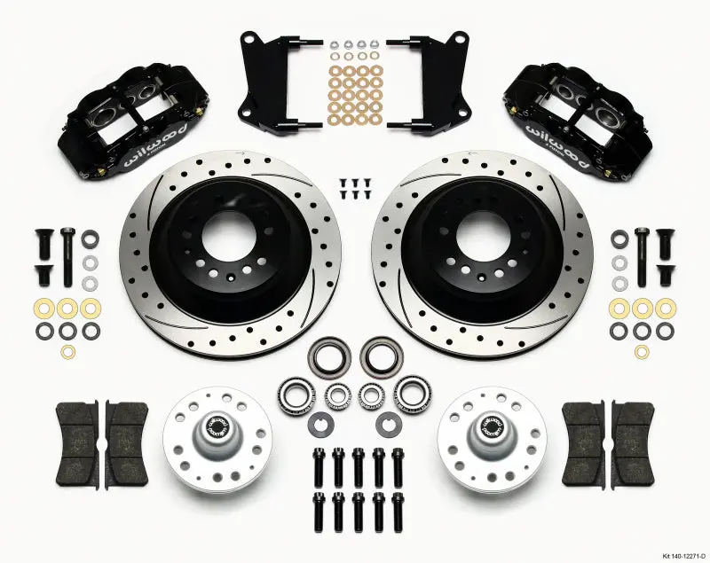 Wilwood 1967-1969 Chevrolet Camaro 1St Gen Narrow Superlite 6R Front Hub & 1Pc Rtr Kit 12.88In Drilled 1