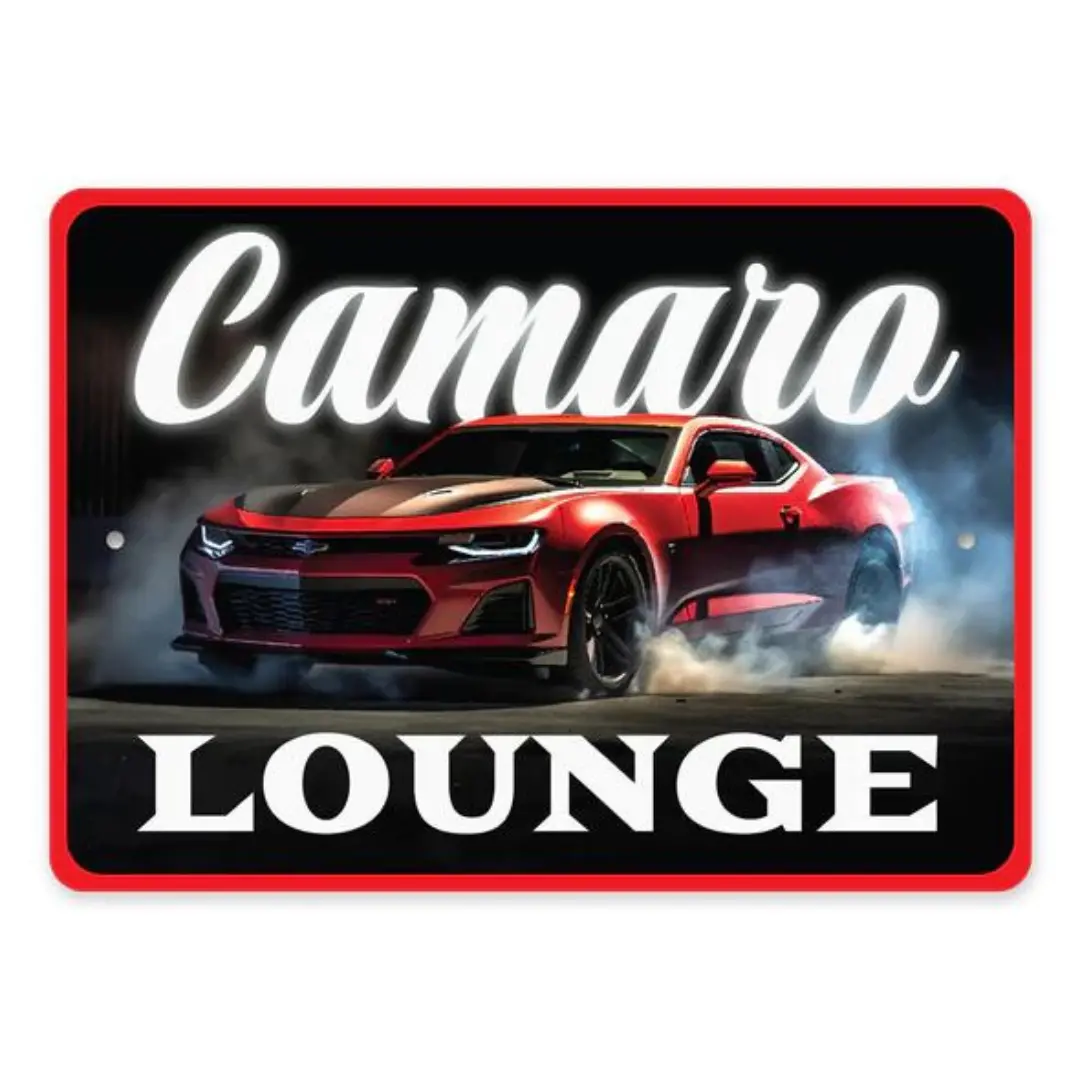 6Th Generation Camaro Lounge Aluminum Sign 1