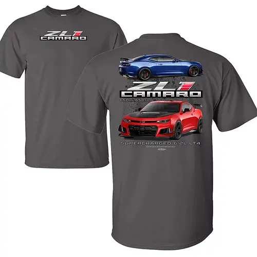 6Th Generation Camaro Zl1 Supercharged Charcoal T-Shirt 1