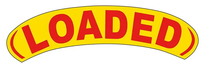 Arched Slogan Window Stickers - Red And Yellow Car Dealer Windshield Stickers - Durable, Weatherproof Vinyl With Easy On/Off Adhesive - Back Slit For Seamless Installation - 14" × 2-3/4" 5