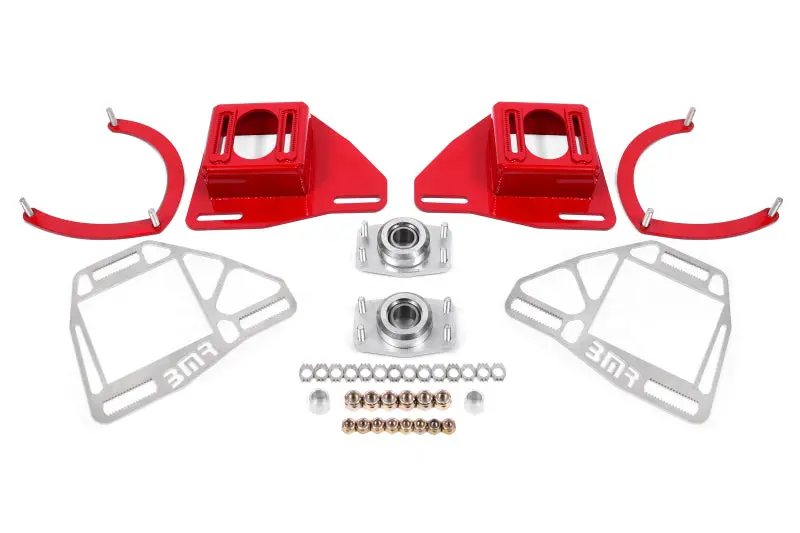 Bmr Suspension 1982-1992 Chevrolet 3Rd Gen Camaro Caster Camber Plates W Lockout Plates Red 1