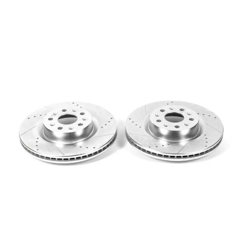 Powerstop 2016-2024 Chevrolet Camaro 6Th Gen Power Stop Ct6 Front Evolution Drilled & Slotted Rotors Pair 1