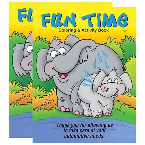 Fun Time Children's Coloring Book For Automotive Dealerships - 8" X 10.5" Durable 16-Page Book With 4 Unique Car-Themed Designs For Kids 3