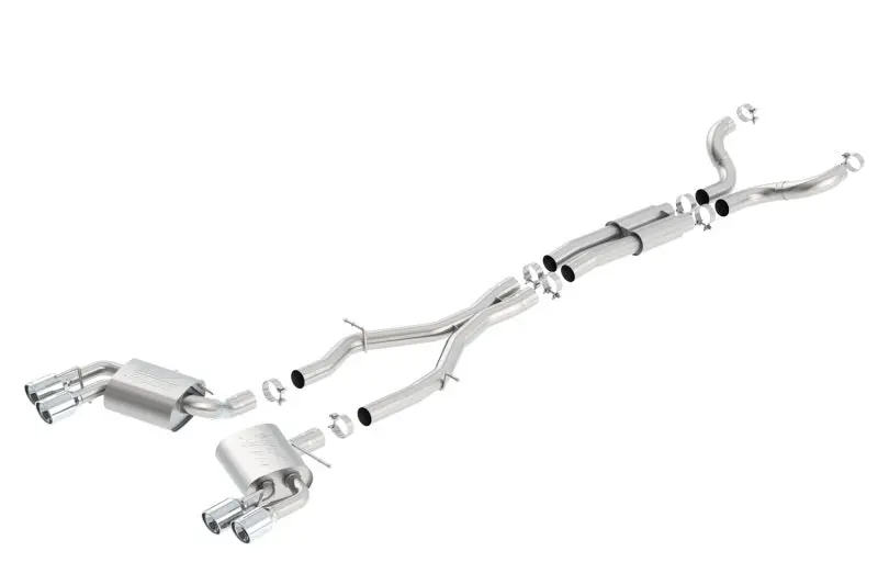 Borla 2016-2024 Chevrolet Camaro 6Th Gen 6.2L Atak Catback W Dual Tips (Npp) Dual Split Rear Exit 1