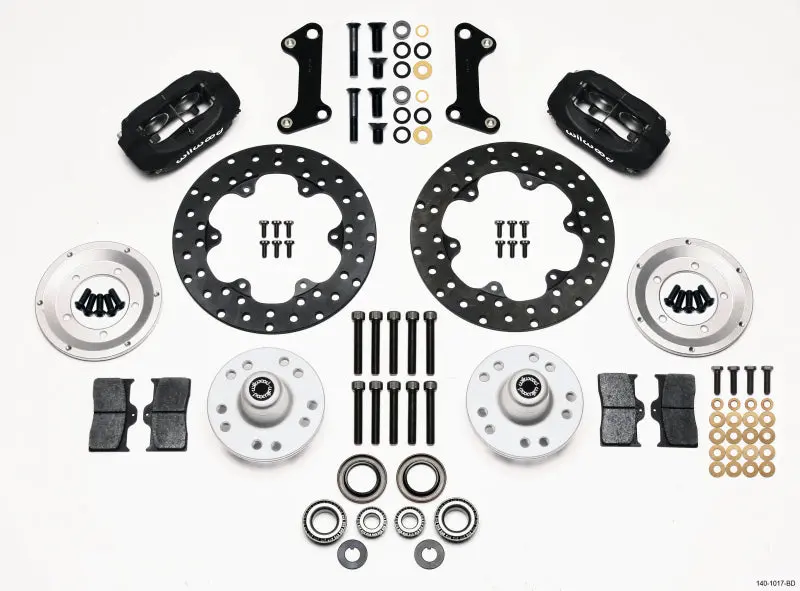 Wilwood 1967-1969 Chevrolet Camaro 1St Gen Forged Dynalite Front Drag Kit Drilled Rotor 1