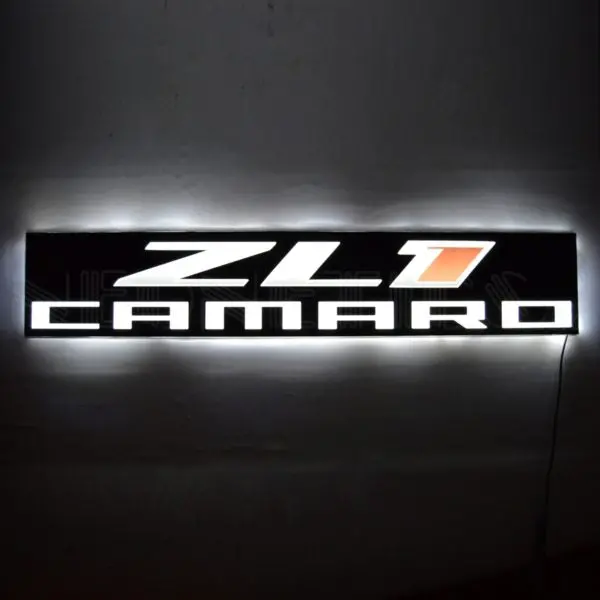 Chevy Camaro Zl1 Slimline Led Sign 1