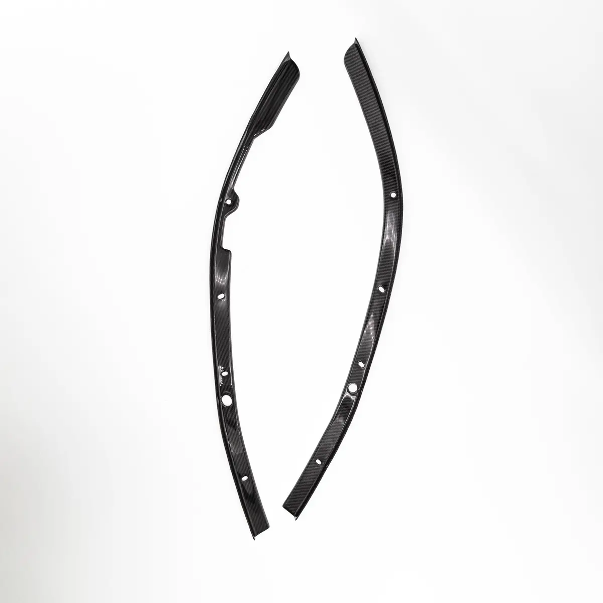 2016-2024 Chevy Camaro Front Bumper Upper Fascia Molding Gloss Carbon Fiber (Pair) 1