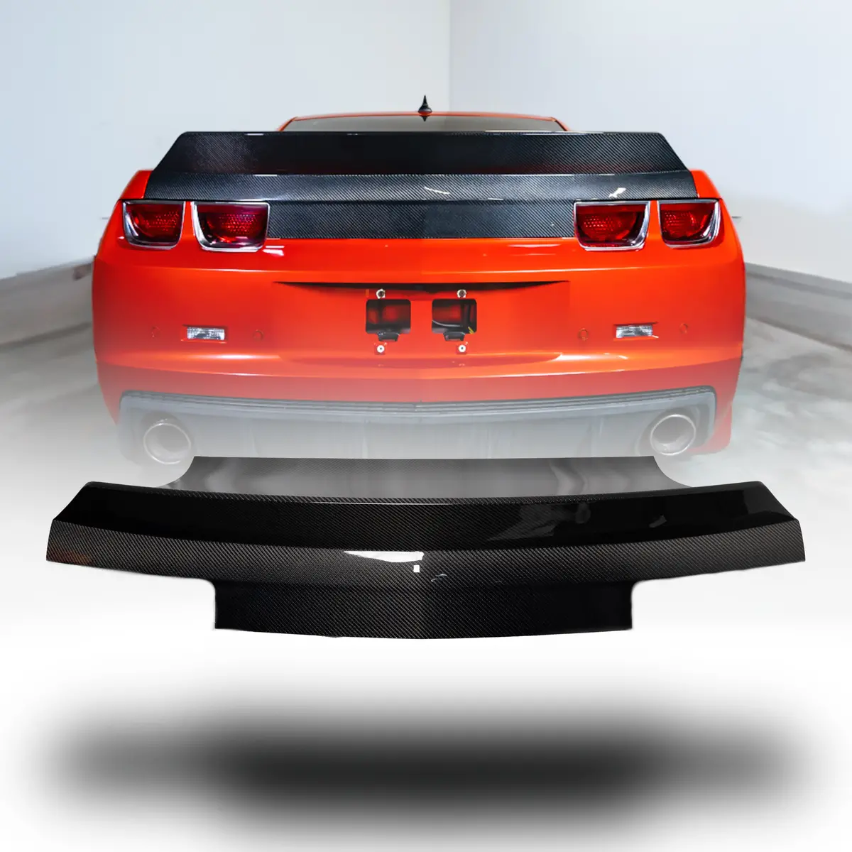 2010-2013 Camaro Type-X Double Sided Gloss Carbon Fiber Trunk W/ Integrated Spoiler 1