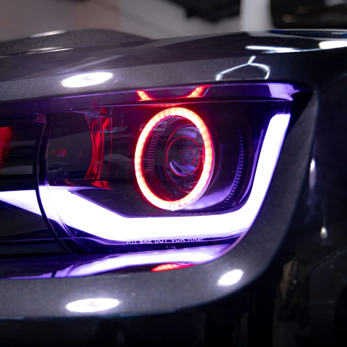 2010-2013 Chevy Camaro Rgb Color-Changing 6Th Gen Style Headlights – Oem Bumper Fitment 1