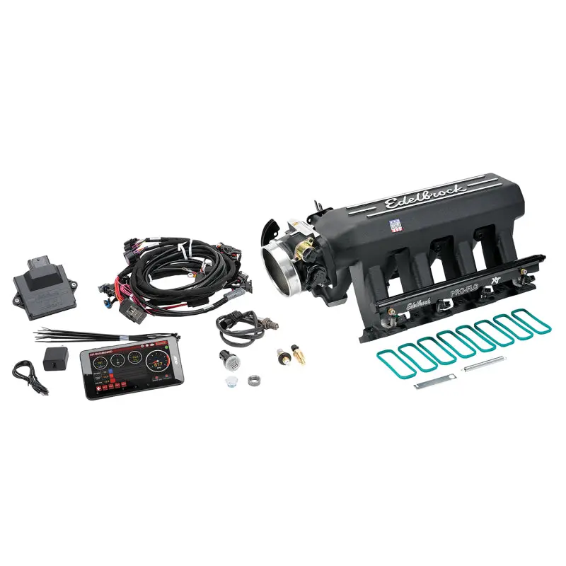 Edelbrock 1993-2019 Chevrolet Camaro 4Th-6Th Gen Pro Flo 4 Xt Efi System Seq Port Ls Gen Iii Iv Cathedral Port 550 Hp Max 35Lb Hr Black 1