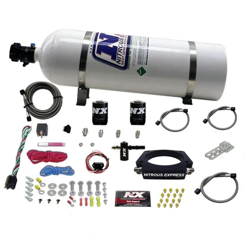 Nitrous Express 2016-2021 Chevrolet Camaro 6Th Gen + C7 Nitrous Plate Kit (50-300Hp) W 15Lb Bottle 1