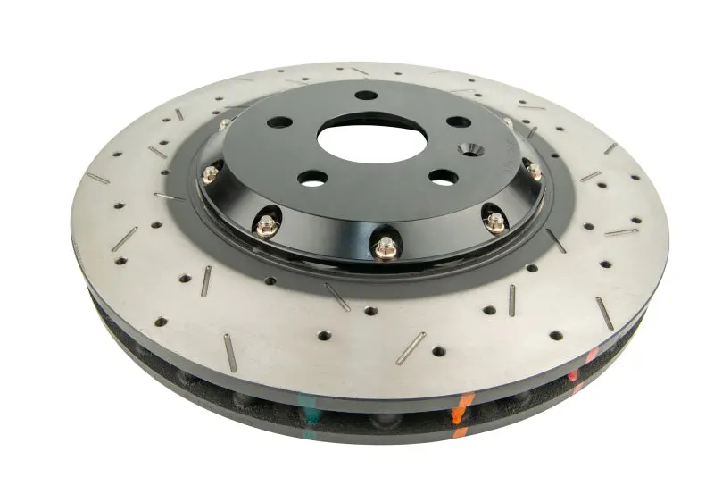 Dba 2010-2015 Chevrolet Camaro 5Th Gen + V8 Ss Front Drilled & Slotted 5000 Series 2 Piece Rotor Assembled W Black Hat 1