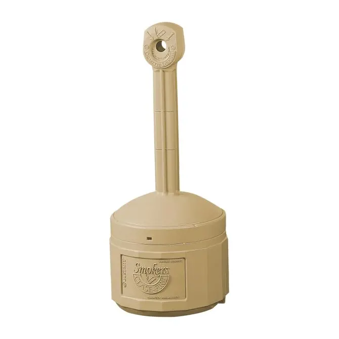 Smokers Cease-Fire Fm Approved Cigarette Butt Receptacle – Large Outdoor Ashtray With Self-Extinguishing Fire Safe Design – Heavy-Duty Galvanized Steel Bucket – 16.5" Height × 38.5" Diameter 1