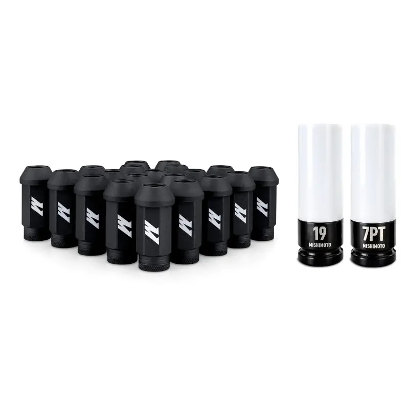 Mishimoto 2010-2024 Chevrolet Camaro 5Th-6Th Gen Steel Locking Lug Nuts M14x1.5 20Pc Set Black 1