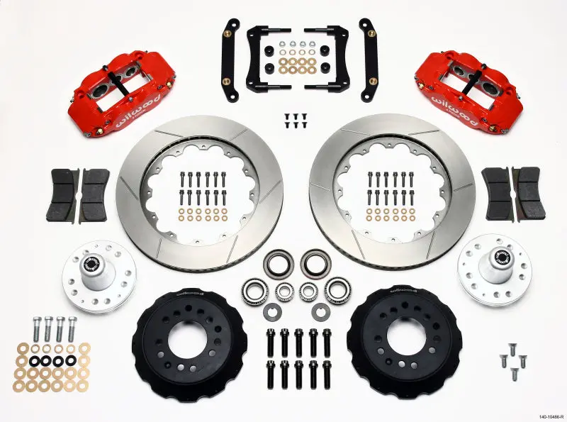Wilwood 1970-1978 Chevrolet Camaro 2Nd Gen Narrow Superlite 6R Front Hub Kit 14.00In Red 1