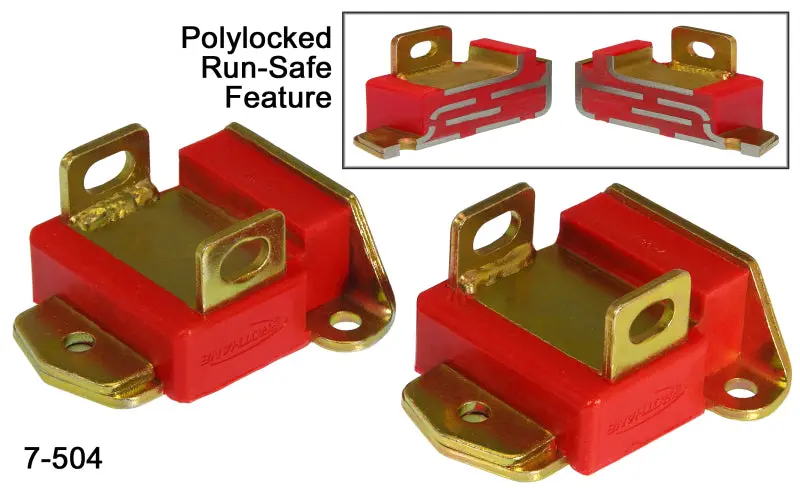 Prothane 1968-1970 Chevrolet Camaro 1St-2Nd Gen Gm Motor Mounts Type A Short Red 1