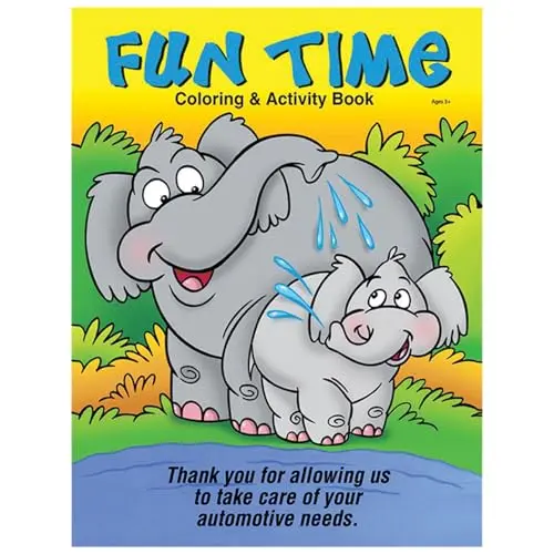 Fun Time Children's Coloring Book For Automotive Dealerships - 8" X 10.5" Durable 16-Page Book With 4 Unique Car-Themed Designs For Kids 2