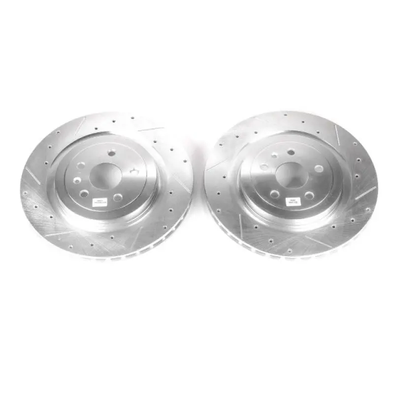 Powerstop 2010-2024 Chevrolet Camaro 5Th-6Th Gen Power Stop Rear Evolution Drilled & Slotted Rotors Pair 1