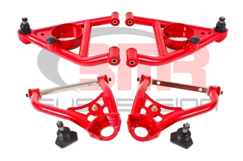 Bmr Suspension 1967-1969 Chevrolet 1St Gen Camaro Bmr F-Body Upper And Lower A-Arm Kit Red 1