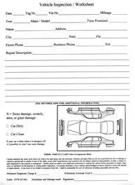 Vehicle Inspection Worksheet 1