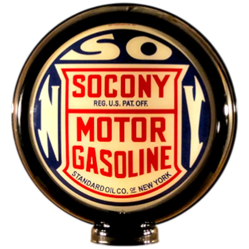 Socony Motor Gasoline Lighted Globe Gas Pump Topper 1