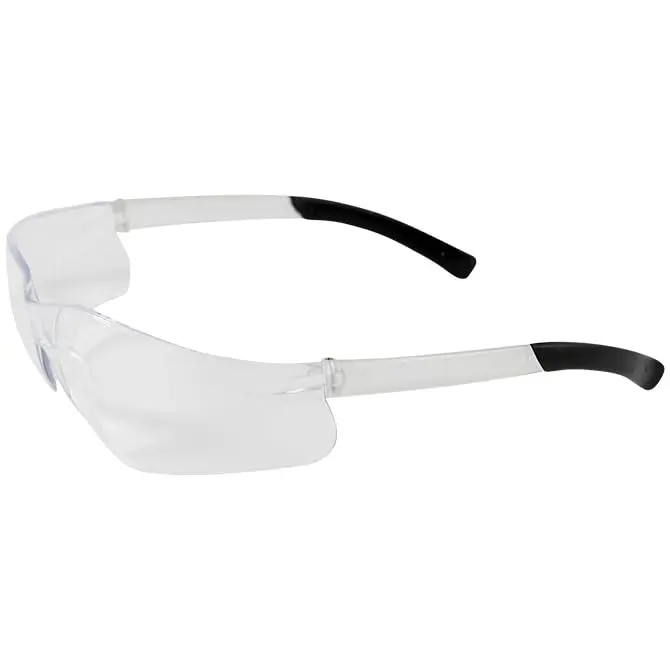 Flexible Temple Rimless Safety Glasses – Fog & Scratch Resistant Coating – Lightweight Comfortable Design With Rubber-Tip Temples – Industrial Eye Protection For Construction & Workshop Use 1