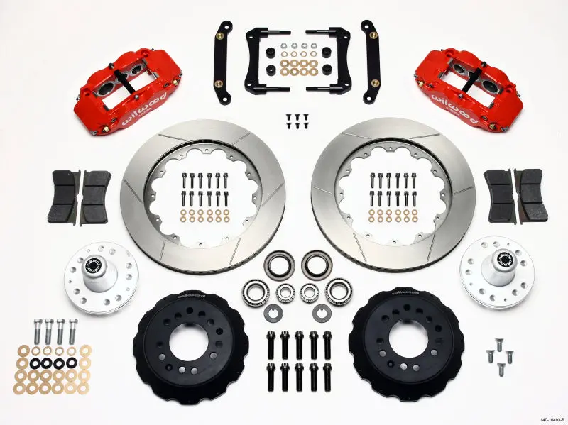 Wilwood 1979-1981 Chevrolet Camaro 2Nd Gen Narrow Superlite 6R Front Hub Kit 14.00In Red 1