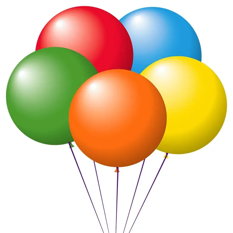 24" Jumbo Assorted Latex Balloons - Premium Round Balloons For Festive Auto Decor - 5 Different Vibrant Colors (Blue, Green, Orange, Red, Yellow) Giant Balloons With Long-Lasting Flight 5