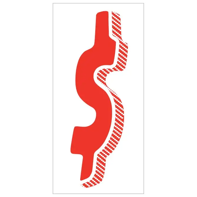 Number Window Stickers - Red & White Car Dealer Number Stickers - Durable, Weatherproof Vinyl With Easy On/Off Adhesive - Back Slit For Seamless Installation - 7-1/2" 1