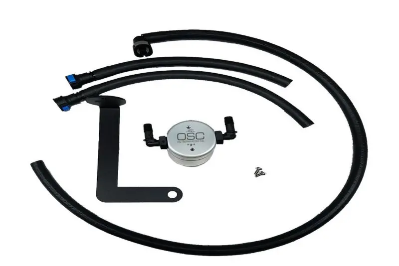 J&L 2010-2015 Chevrolet Camaro 5Th Gen Ls3 6.2L Passenger Side Oil Separator 3.0 Clear Anodized 1