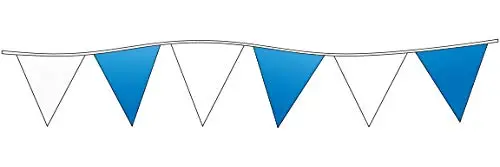 Triangle Pennants For Car Dealerships - 105' Long Outdoor Banner With 48 12" X 18" Polyethylene Flags - Durable 4 Mil Plastic Pennants With Easy Installation Ties - Auto Lot Decorations 1