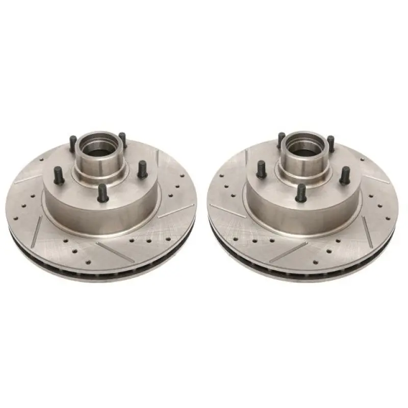 Powerstop 1979-1981 Chevrolet Camaro 2Nd Gen Power Stop Caprice Front Evolution Drilled & Slotted Rotors Pair 1