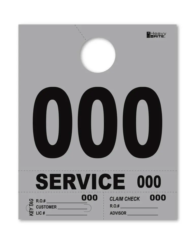 4 Part Heavy-Brite Premium Service Dispatch Numbers - Efficient Dispatch Management With Gray Bold Numbers, Customizable, Matching Key Tags, Claim Checks 1