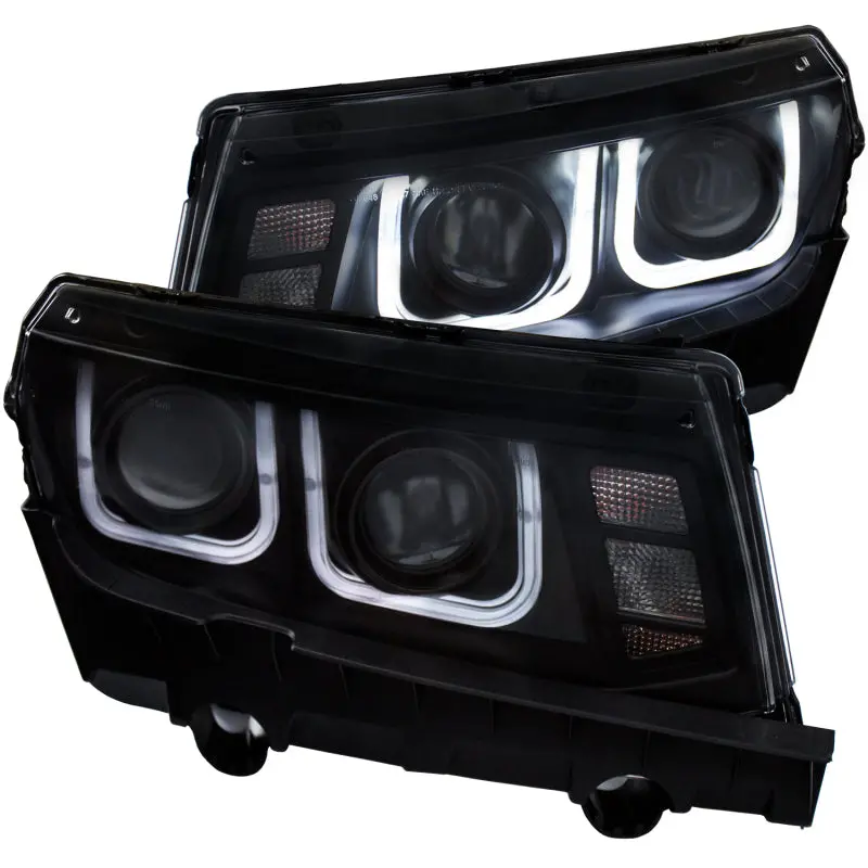 Anzo 2014-2015 Chevrolet Camaro 5Th Gen Projector Headlights W U-Bar Black 1