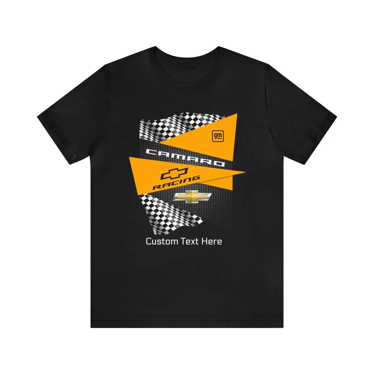 Camaro Yellow Checkered Personalized Jersey Short Sleeve Tee 2