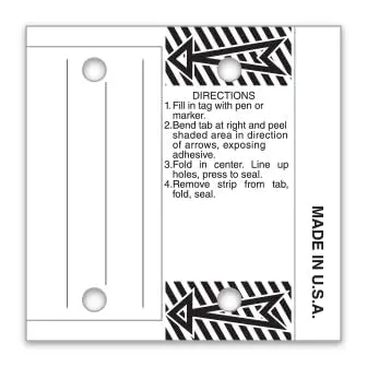 Multi-Use Tags With Rings For Versatile Labeling Solution - 3" X 3" Foldable To 1-1/4" X 3" - Durable Tag Labels For Easy Organization And Identification 1