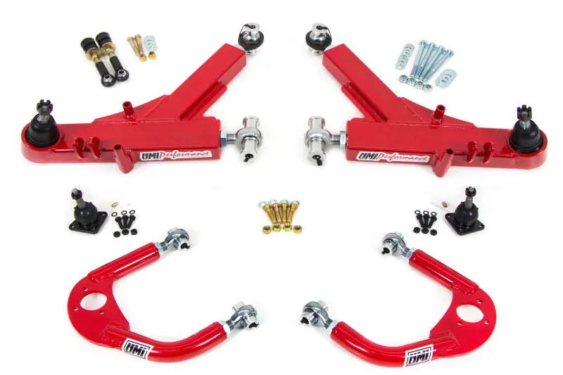 Umi Performance 1993-2002 Chevrolet Camaro 4Th Gen Gm F-Body A-Arm Kit Road Race Boxed Lower + Adj Upper 1