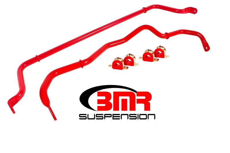 Bmr Suspension 2016-2024 Chevrolet 6Th Gen Camaro Bmr Front & Rear Nonadjustable Sway Bar Kit W Bushings Red 1
