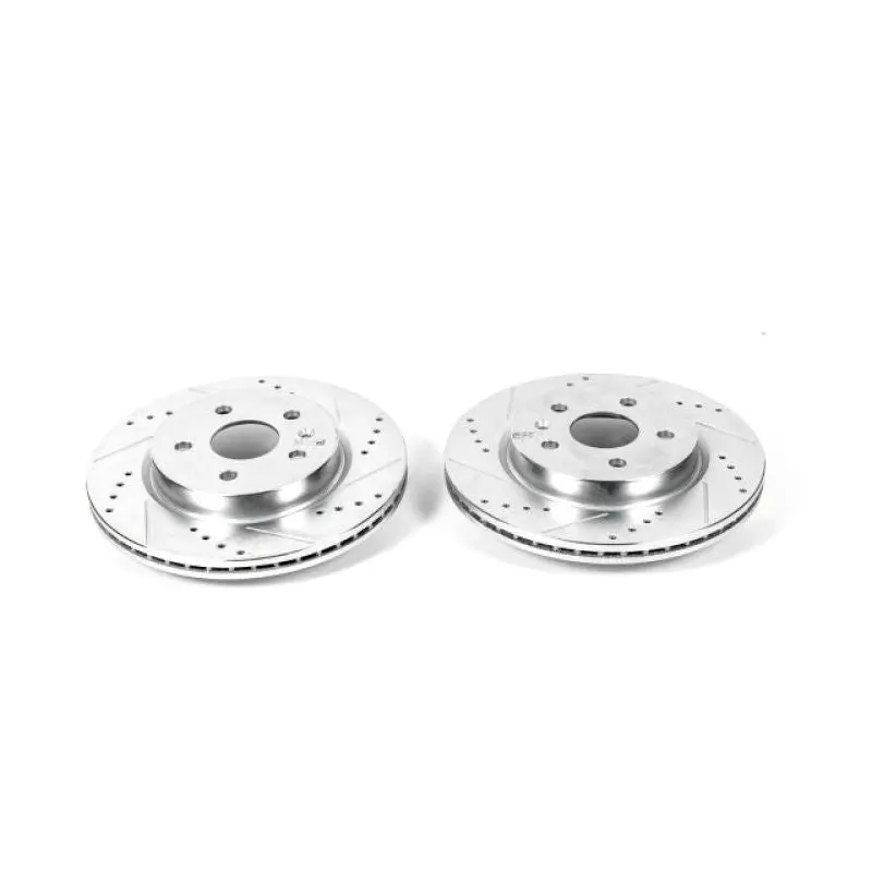 Powerstop 2016-2024 Chevrolet Camaro 6Th Gen Power Stop Rear Evolution Drilled & Slotted Rotors Pair 1