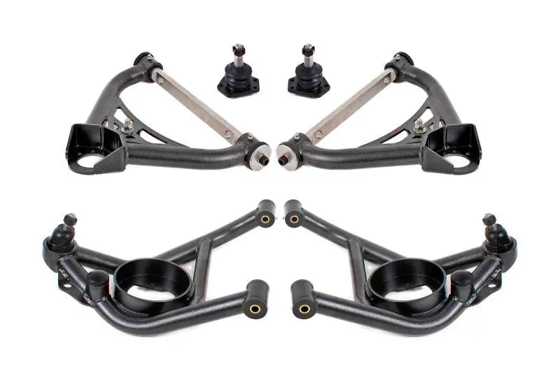 Bmr Suspension 1970-1981 Chevrolet 2Nd Gen Camaro Bmr Gm F-Body Gm X-Body Non-Adjustable A-Arm Kit Black Hammertone 1