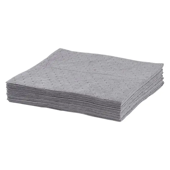 Industrial Spill Cleanup Absorbent Pads – 15" X 18" Perforated Oil, Solvent, Coolant & Water Spill Pads – Sonic-Bonded, Fine-Fiber & Laminate Options – 100 Pack, Heavy-Duty Emergency Spill Absorbents 1