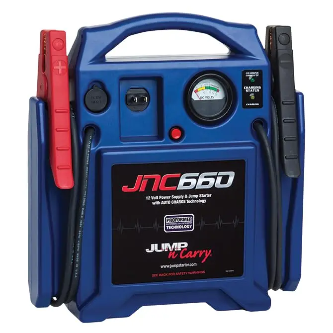 Jnc660 Jump Starter With Industrial-Grade Clamps – 1700 Peak Amps, 425 Cranking Amps – Portable 12V Vehicle Power Booster – Durable 46" #2 Awg Welding Cable – Reliable Emergency Car Battery Jump Starter 1