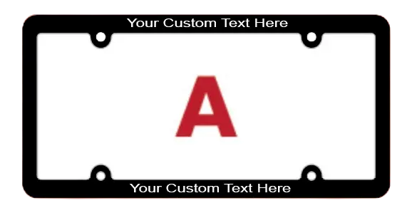 Custom License Popular Plate Frame Model A 1