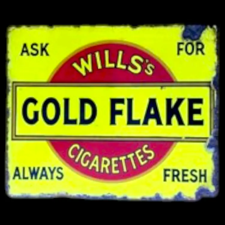 Wills Gold Flake Cigarette Porcelain Enamel Vintage Metal Reproduction 1
