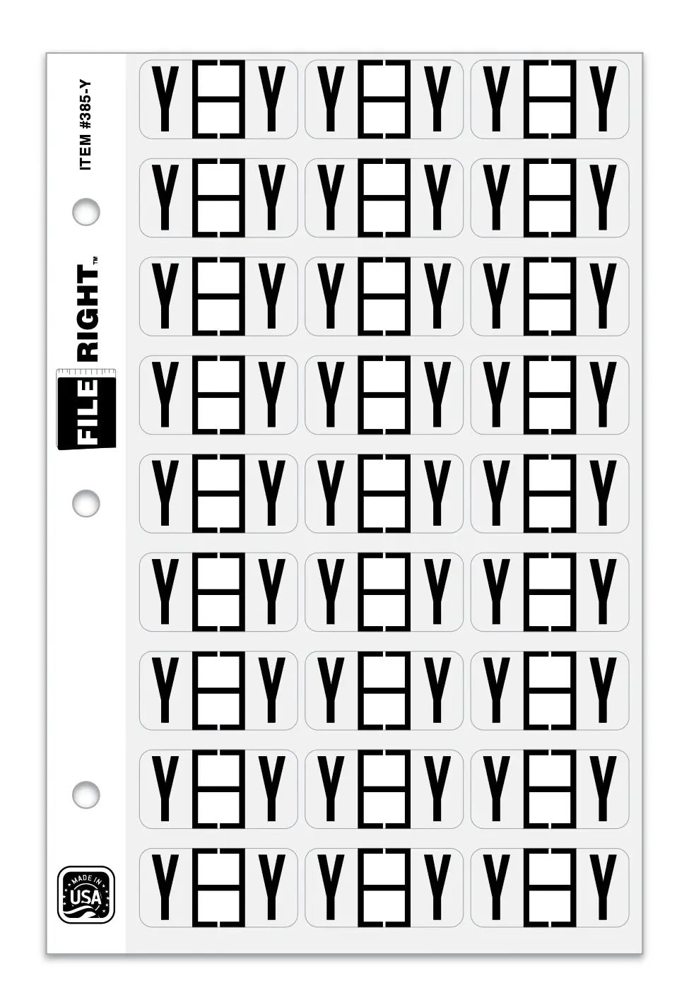 File Right Alphabet Labels Ringbook Set – 270 Eco-Friendly Laminated Alphabet File Labels (A-Z + Mc) – 1-1/2" × 3/4" Durable Premium Adhesive Labels For Automotive & Office Document Organization 1
