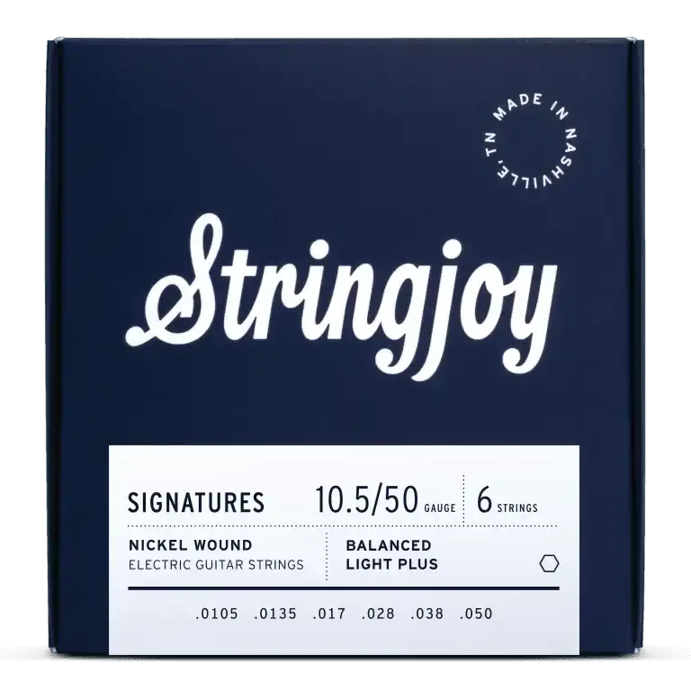 Stringjoy Signatures | Balanced Light Plus Gauge (10.5-50) Nickel Wound Electric Guitar Strings 1