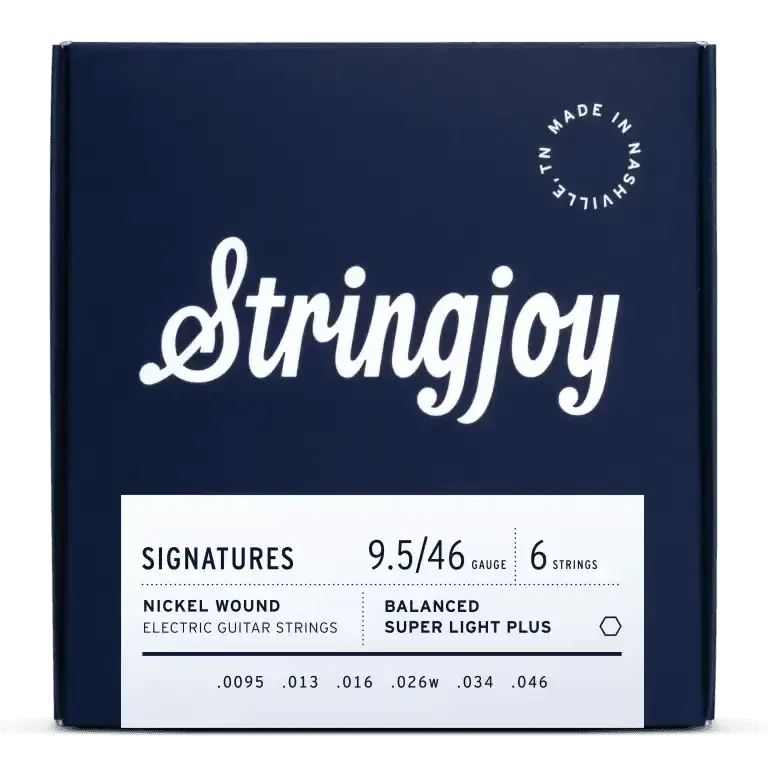Stringjoy Signatures | Balanced Super Light Plus Gauge (9.5-46) Nickel Wound Electric Guitar Strings 1